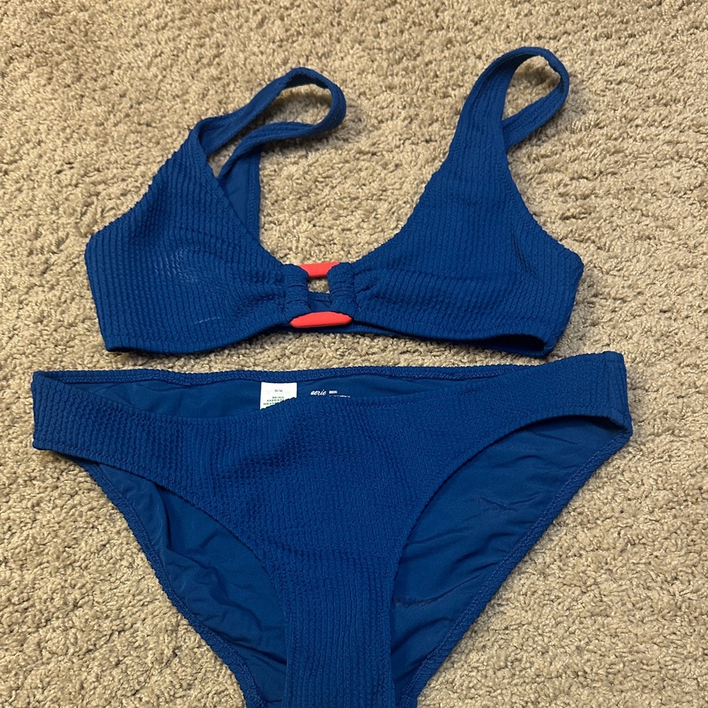 Aerie blue Bikini small top medium bottom